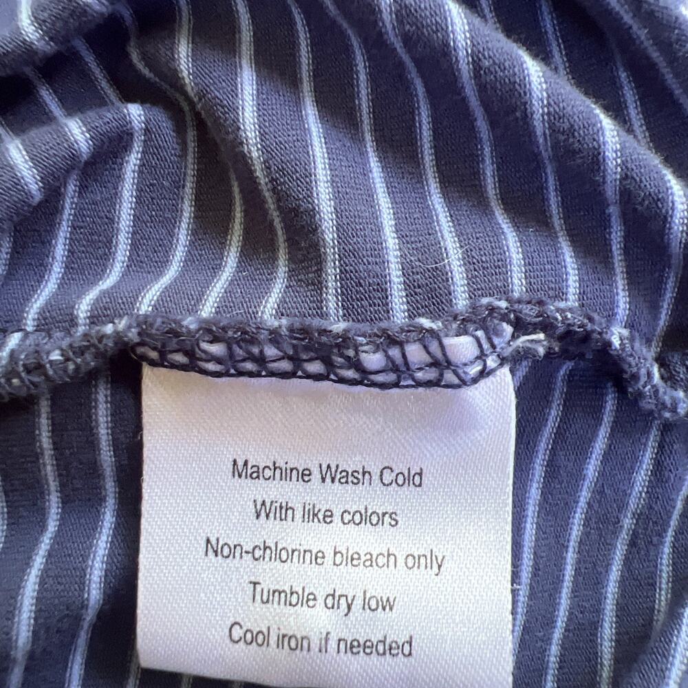 Peter Millar Crown Sport Navy/Lt Blue Stripe Performance Polo Preppy Golfcore XL - Picture 5 of 10